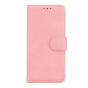 For Motorola Edge 2024 Skin Feel Pure Color Flip Leather Phone Case(Pink)