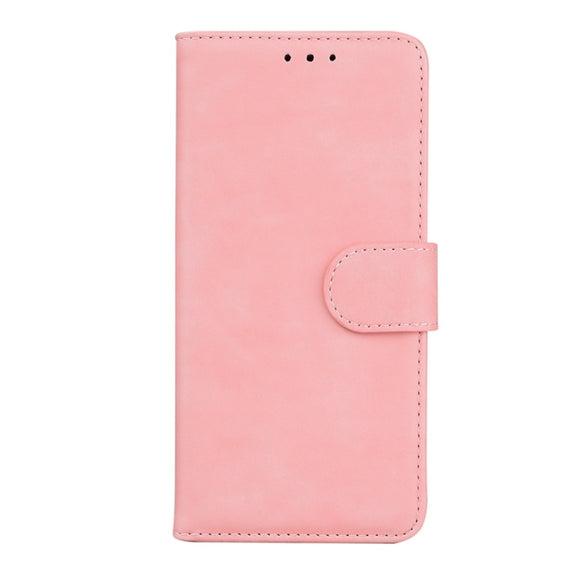 For Motorola Edge 2024 Skin Feel Pure Color Flip Leather Phone Case(Pink)