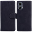For Motorola Edge 2024 Skin Feel Pure Color Flip Leather Phone Case(Black) - Motorola Cases by PMC Jewellery | Online Shopping South Africa | PMC Jewellery | Buy Now Pay Later Mobicred