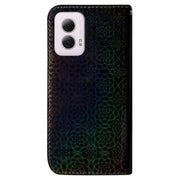 For Motorola Moto G Power 5G 2024 Colorful Magnetic Buckle Leather Phone Case(Black)