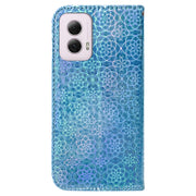 For Motorola Moto G Power 5G 2024 Colorful Magnetic Buckle Leather Phone Case(Blue)