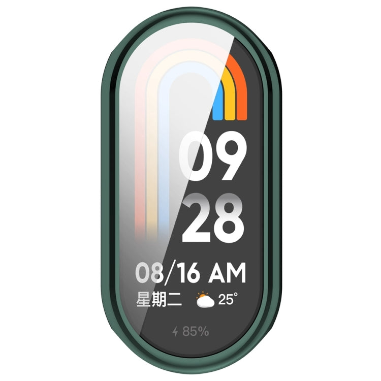 For Xiaomi Mi Band 8 Full Coverage TPU Electroplating Watch Protective Case(Green) - Watch Cases by PMC TechLife | Online Shopping South Africa | PMC TechLife