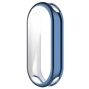 For Xiaomi Mi Band 8 / 9 Ceramic / 10 Ceramic Full Coverage TPU Electroplating Watch Protective Cover(Blue)