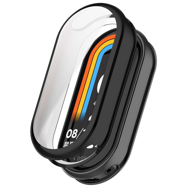 For Xiaomi Mi Band 8 / 9 Ceramic / 10 Ceramic Full Coverage TPU Electroplating Watch Protective Cover(Black)