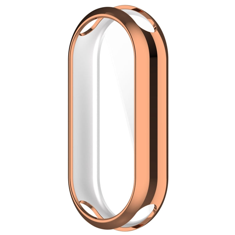 For Xiaomi Mi Band 8 Full Coverage TPU Electroplating Watch Protective Case(Rose Gold) - Watch Cases by PMC TechLife | Online Shopping South Africa | PMC TechLife