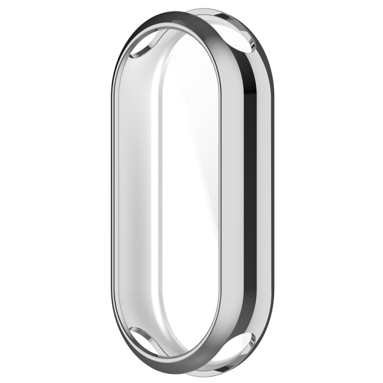 For Xiaomi Mi Band 8 Full Coverage TPU Electroplating Watch Protective Case(Silver) - Watch Cases by PMC TechLife | Online Shopping South Africa | PMC TechLife