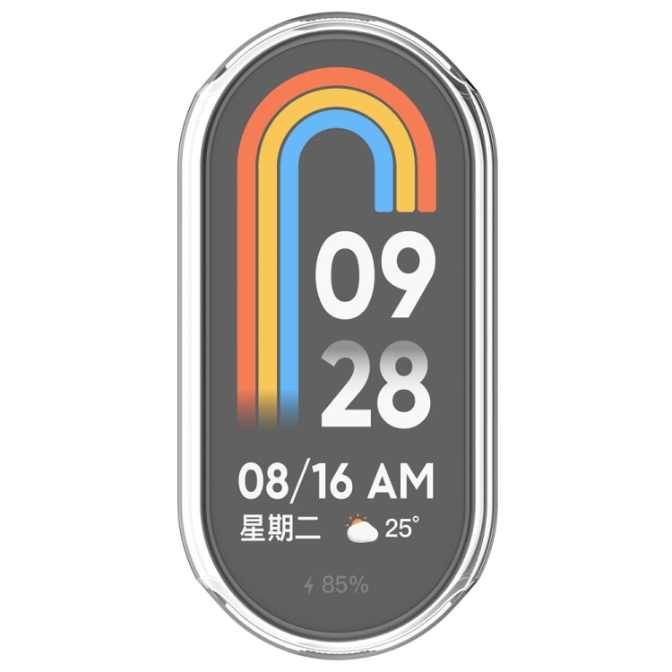 For Xiaomi Mi Band 8 Full Coverage TPU Electroplating Watch Protective Case(Transparent) - Watch Cases by PMC TechLife | Online Shopping South Africa | PMC TechLife