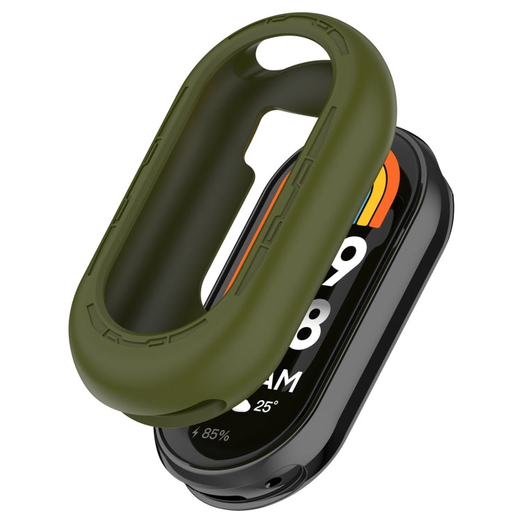 For Xiaomi Mi Band 8 Pure Color Silicone Watch Protective Case(Army Green) - Watch Cases by PMC TechLife | Online Shopping South Africa | PMC TechLife