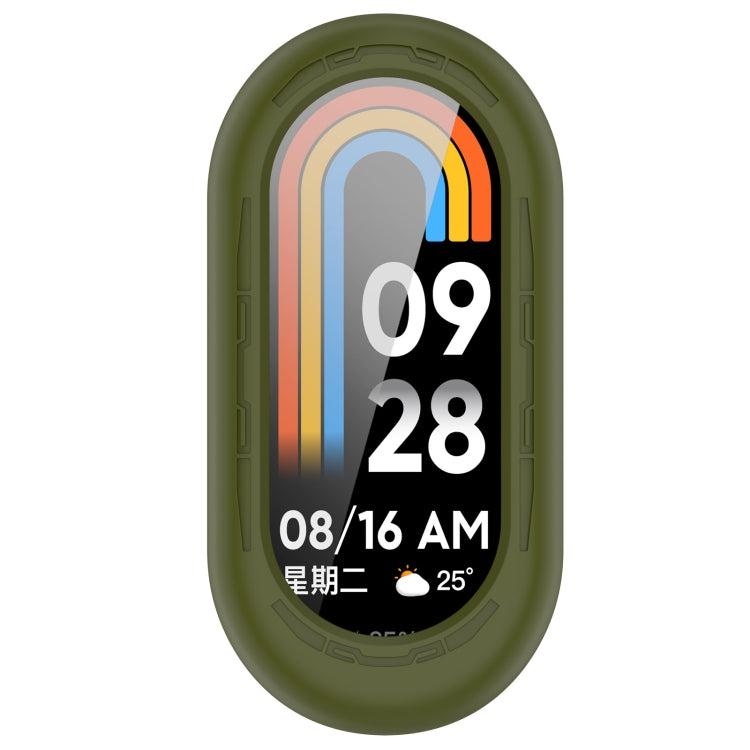 For Xiaomi Mi Band 8 Pure Color Silicone Watch Protective Case(Army Green) - Watch Cases by PMC TechLife | Online Shopping South Africa | PMC TechLife