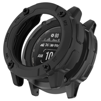 For Garmin Instinct 2X Armor Hollow Watch Protective Case(Black) - Watch Cases by PMC Jewellery | Online Shopping South Africa | PMC Jewellery | Buy Now Pay Later Mobicred