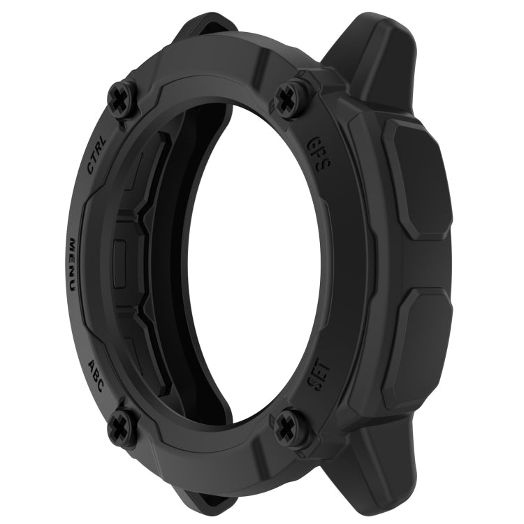 For Garmin Instinct 2X Armor Hollow Watch Protective Case(Black) - Watch Cases by PMC Jewellery | Online Shopping South Africa | PMC Jewellery | Buy Now Pay Later Mobicred