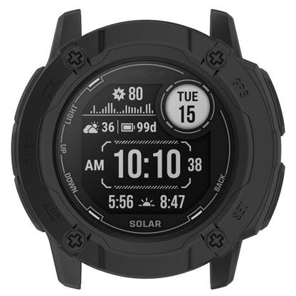 For Garmin Instinct 2X Armor Hollow Watch Protective Case(Black) - Watch Cases by PMC Jewellery | Online Shopping South Africa | PMC Jewellery | Buy Now Pay Later Mobicred