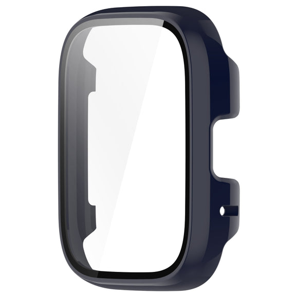 For Redmi Watch 3 Lite PC + Tempered Film Integrated Watch Protective Case(Ink Blue)