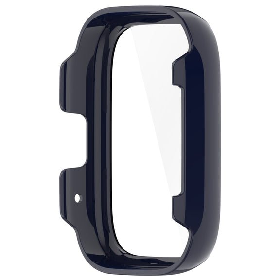 For Redmi Watch 3 Lite PC + Tempered Film Integrated Watch Protective Case(Ink Blue)