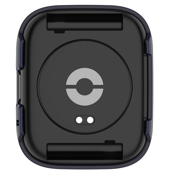 For Redmi Watch 3 Lite PC + Tempered Film Integrated Watch Protective Case(Ink Blue)