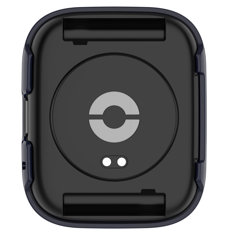 For Redmi Watch 3 Lite PC + Tempered Film Integrated Watch Protective Case(Ink Blue)