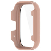 For Redmi Watch 3 Lite PC + Tempered Film Integrated Watch Protective Case(Pink)
