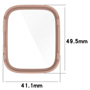 For Redmi Watch 3 Lite PC + Tempered Film Integrated Watch Protective Case(Transparent)