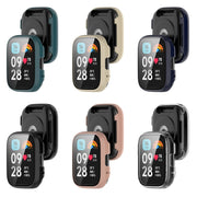 For Redmi Watch 3 Lite PC + Tempered Film Integrated Watch Protective Case(Ink Blue)