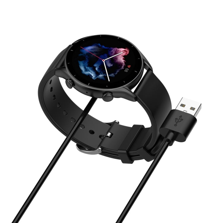 For Amazfit T-Rex Ultra Smart Watch Magnetic Charging Cable, Length: 1m(Black) - free shipping - PMC Jewellery - Order now!