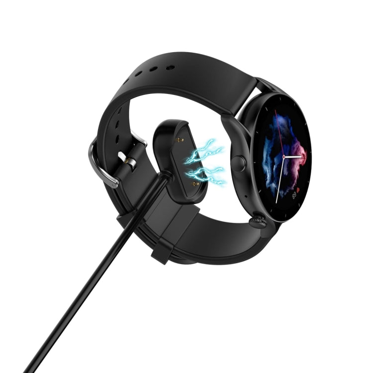 For Amazfit T-Rex Ultra Smart Watch Magnetic Charging Cable, Length: 1m(Black) - free shipping - PMC Jewellery - Order now!
