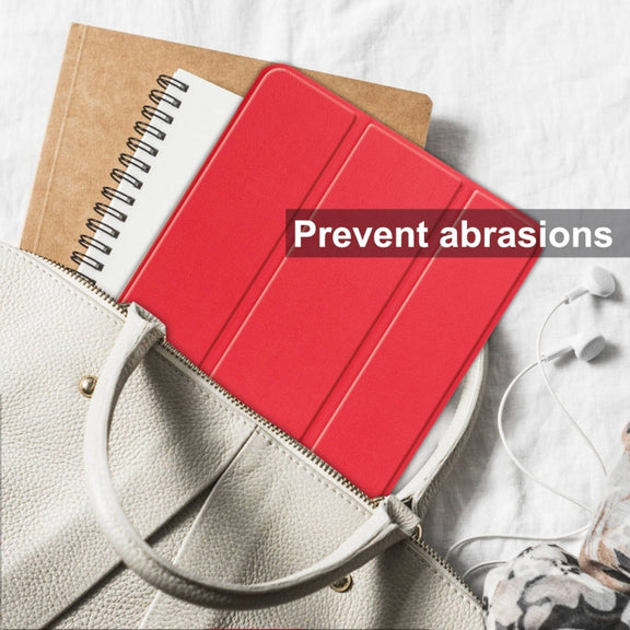 For Samsung Galaxy Tab S10 Ultra / S9 Ultra Custer Pure Color 3-Fold Holder Smart Leather Tablet Case(Red)