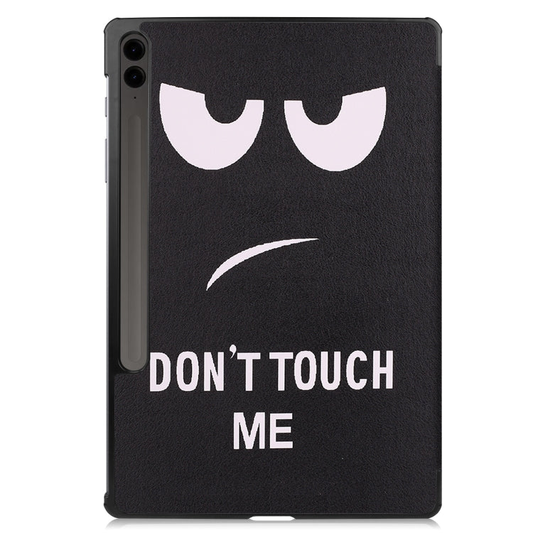 For Samsung Galaxy Tab S9 FE+ / S10+ Custer Painted 3-Fold Holder Smart Leather Tablet Case(Big Eye Me)