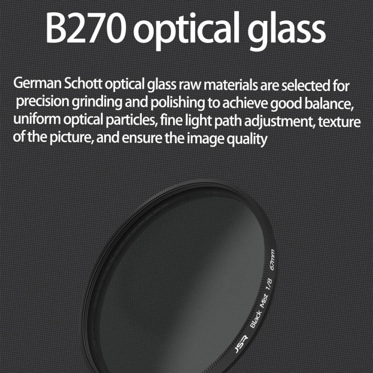 JSR Black Mist Filter Camera Lens Filter, Size:55mm(1/4 Filter)