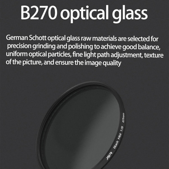 JSR Black Mist Filter Camera Lens Filter, Size:77mm(1/4 Filter)
