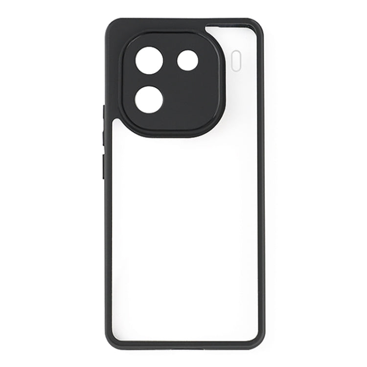 For vivo iQOO 12 Frosted TPU + Transparent PC Phone Case(Black) - iQOO 12 Cases by PMC TechLife | Online Shopping South Africa | PMC TechLife
