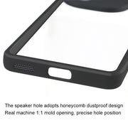 For vivo iQOO 12 Frosted TPU + Transparent PC Phone Case(Black)