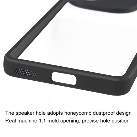 For vivo iQOO 12 Frosted TPU + Transparent PC Phone Case(Black)