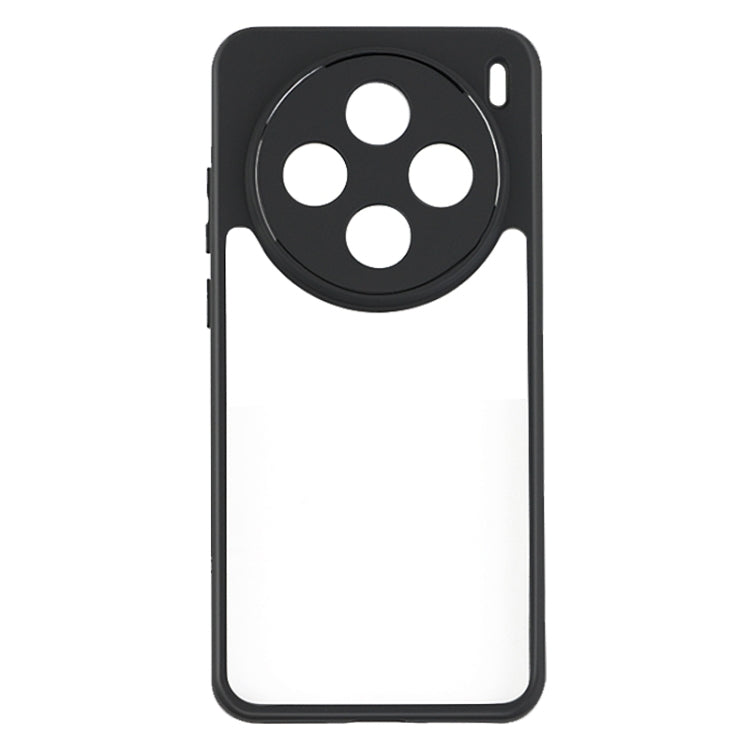 For vivo X200 Frosted TPU + Transparent PC Phone Case(Black)