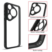 For Huawei Pura 70 Pro / 70 Pro+ Frosted TPU + Transparent PC Phone Case(Black)