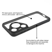 For Huawei Pura 70 Pro / 70 Pro+ Frosted TPU + Transparent PC Phone Case(Black)