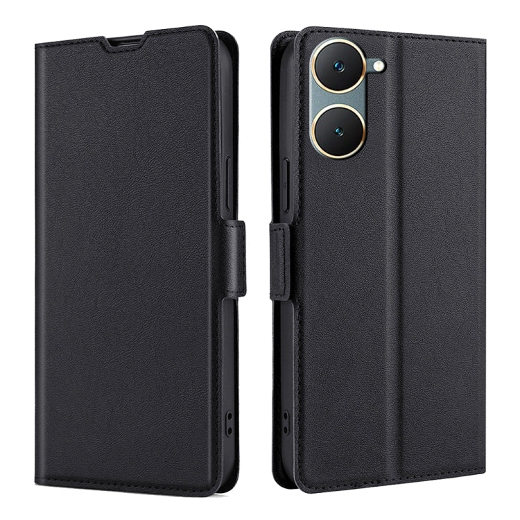 For vivo Y03 4G Ultra-thin Voltage Side Buckle Horizontal Flip Leather Phone Case(Black) - vivo Cases by PMC TechLife | Online Shopping South Africa | PMC TechLife | Buy Now Pay Later Mobicred