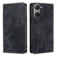 For vivo Y03 4G RFID Anti-theft Brush Magnetic Leather Phone Case(Black) - vivo Cases by PMC TechLife | Online Shopping South Africa | PMC TechLife | Buy Now Pay Later Mobicred