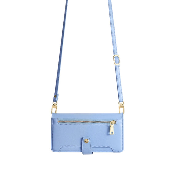 For Huawei Enjoy 60 Pro / nova 11i Lite Sheep Texture Cross-body Zipper Wallet Leather Phone Case(Blue)