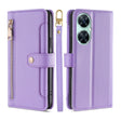 For Huawei Enjoy 60 Pro / nova 11i Lite Sheep Texture Cross-body Zipper Wallet Leather Phone Case(Purple) - Huawei Cases by PMC TechLife | Online Shopping South Africa | PMC TechLife | Buy Now Pay Later Mobicred