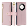 For Huawei Mate 60 Pro / Pro+ Lite Sheep Texture Cross-body Zipper Wallet Leather Phone Case(Pink) - Huawei Cases by PMC TechLife | Online Shopping South Africa | PMC TechLife | Buy Now Pay Later Mobicred