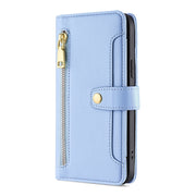 For Honor 90 Pro 5G Sheep Texture Cross-body Zipper Wallet Leather Phone Case(Blue)