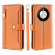 For Honor X50 5G Sheep Texture Cross-body Zipper Wallet Leather Phone Case(Orange) - Honor Cases by PMC TechLife | Online Shopping South Africa | PMC TechLife | Buy Now Pay Later Mobicred