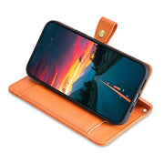 For ZTE Anshin Family Sheep Texture Cross-body Zipper Wallet Leather Phone Case(Orange)