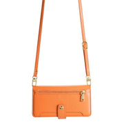 For ZTE Anshin Family Sheep Texture Cross-body Zipper Wallet Leather Phone Case(Orange)