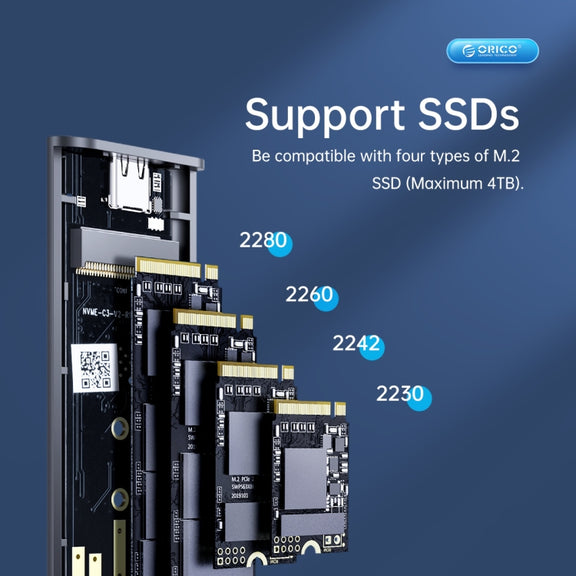 ORICO AM2C3-G2 M.2 NVME SSD Enclosure(Grey)
