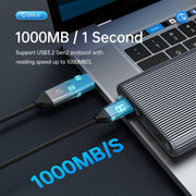 ORICO AM2C3-2SN Dual-bay M.2 NVME + SATA SSD Enclosure(Grey)