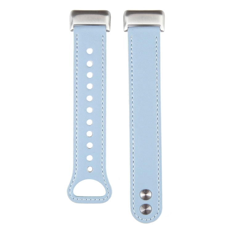 For Fitbit Charge 5 PU Leather Replacement Watch Band(Blue) - Watch Bands by PMC TechLife | Online Shopping South Africa | PMC TechLife | Buy Now Pay Later Mobicred