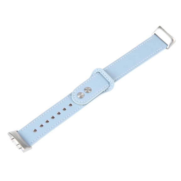 For Fitbit Charge 5 PU Leather Replacement Watch Band(Blue)