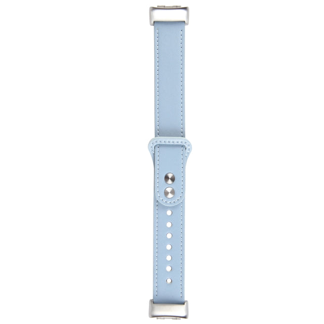 For Fitbit Charge 5 PU Leather Replacement Watch Band(Blue)