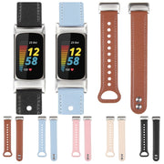 For Fitbit Charge 5 PU Leather Replacement Watch Band(Blue)